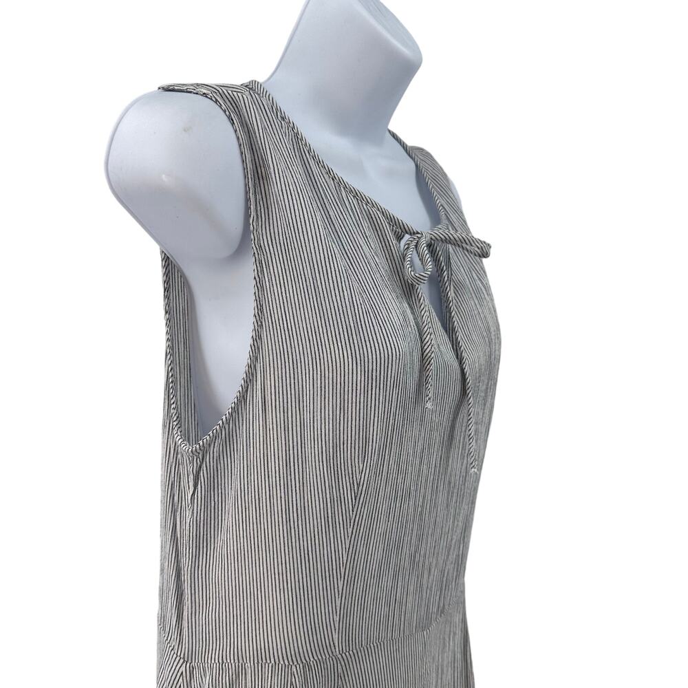 Caslon Dress White Striped Sleeveless Tank Dress WMNS S Coastal Casual Boho - Picture 6 of 14